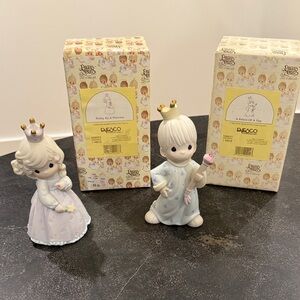 Precious Moments Royal Pair with Gold Crowns